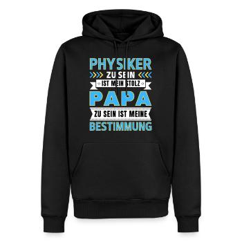 Physiker zu sein ist mein Stolz; Papa Geschenk - Männer Premium Bio Hoodie - Schwarz - Vorne - Nico (187cm)