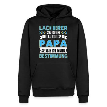 Lackierer zu sein ist mein Stolz; Papa Geschenk - Männer Premium Bio Hoodie - Schwarz - Vorne - Nico (187cm)