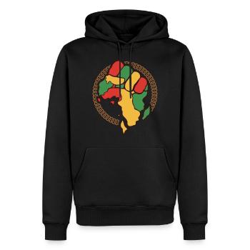 Afro Black Girl Pride Afro Girl Afrocentrique - Sweat à capuche Premium bio Homme - noir - Devant - Nico (187cm)