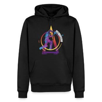 Cricket Cricketspieler Schlagmann Sport Vintage - Männer Premium Bio Hoodie - Schwarz - Vorne - Nico (187cm)