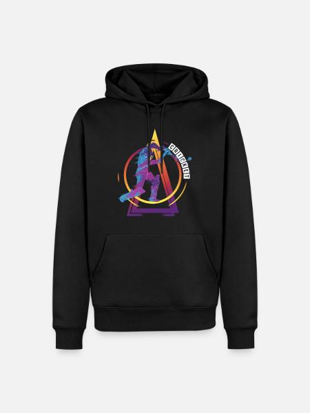 Cricket Cricketer Batsman Sport Vintage - Men’s Premium Organic Hoodie - black