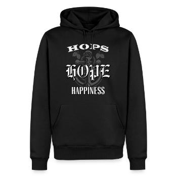 Malt Hope Glück - Männer Premium Bio Hoodie - Schwarz - Vorne - Nico (187cm)