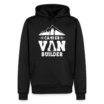 Camper Van Builder - Männer Premium Bio Hoodie - Schwarz - Vorne - Nico (187cm)