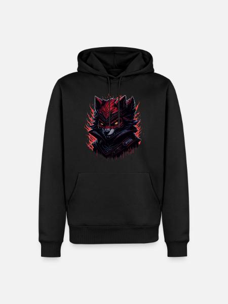 Wolf Evil Dark Fox Fantasy - Men’s Premium Organic Hoodie - black