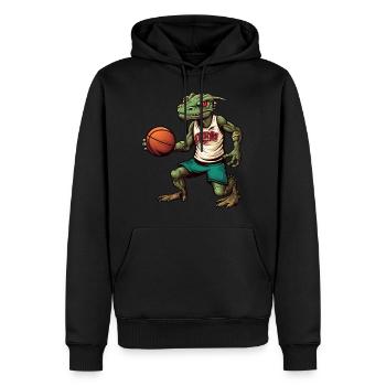 Lizard Basketball - Men’s Premium Organic Hoodie - black - Front - Nico (187cm)