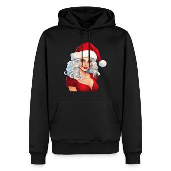 Père Noël Femme Sexy Noël Noël laid - Sweat à capuche Premium bio Homme - noir - Devant - Nico (187cm)