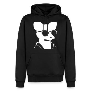 Ferret Wearing Sunglasses Cool Ferrets - Men’s Premium Organic Hoodie - black - Front - Nico (187cm)