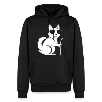 Funny Squirrel Wearing Sunglasses Squirrels - Men’s Premium Organic Hoodie - black - Front - Nico (187cm)