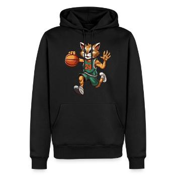 Gueule de bois du basket-ball - Sweat à capuche Premium bio Homme - noir - Devant - Nico (187cm)