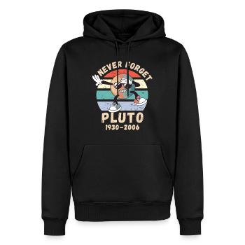 Pluto nie vergessen 1930 - 2006 - Männer Premium Bio Hoodie - Schwarz - Vorne - Nico (187cm)