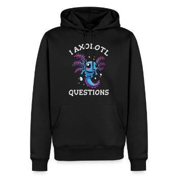I axolotl questions - Men’s Premium Organic Hoodie - black - Front - Nico (187cm)