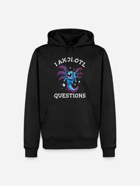 I axolotl questions - Men’s Premium Organic Hoodie - black
