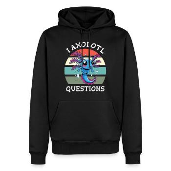 I axolotl questions - Men’s Premium Organic Hoodie - black - Front - Nico (187cm)