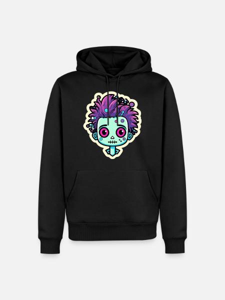 Cute Zombie Illustration - Men’s Premium Organic Hoodie - black