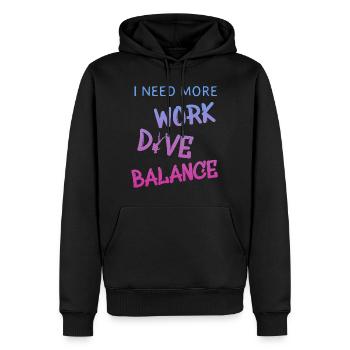 Diving - Männer Premium Bio Hoodie - Schwarz - Vorne - Nico (187cm)