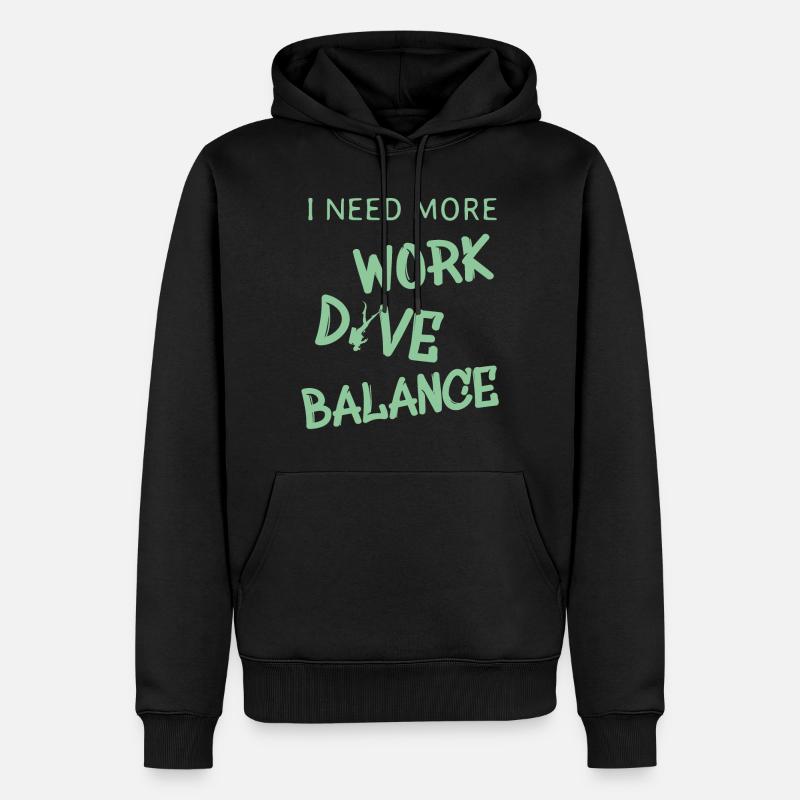 Tauchen Diving Taucher - Männer Premium Bio Hoodie - Schwarz