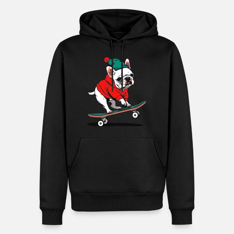 Carlin de patin - Sweat à capuche Premium bio Homme - noir