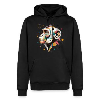 Combinaison minimale - Sweat à capuche Premium bio Homme - noir - Devant - Nico (187cm)