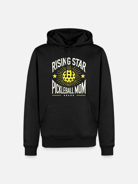 Rising Star Pickleball Mom - Men’s Premium Organic Hoodie - black