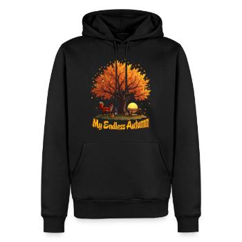 My Endless Autumn - Men’s Premium Organic Hoodie - black - Front - Nico (187cm)