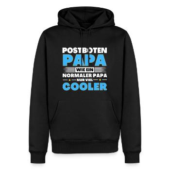 Postboten Papa wie ein normaler nur viel cooler - Männer Premium Bio Hoodie - Schwarz - Vorne - Nico (187cm)