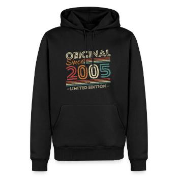 Original 2005 Vintage Cadeau D'anniversaire 2005 - Sweat à capuche Premium bio Homme - noir - Devant - Nico (187cm)