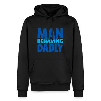 Homme Se Comportant Papa 4 - Sweat à capuche Premium bio Homme - noir - Devant - Nico (187cm)