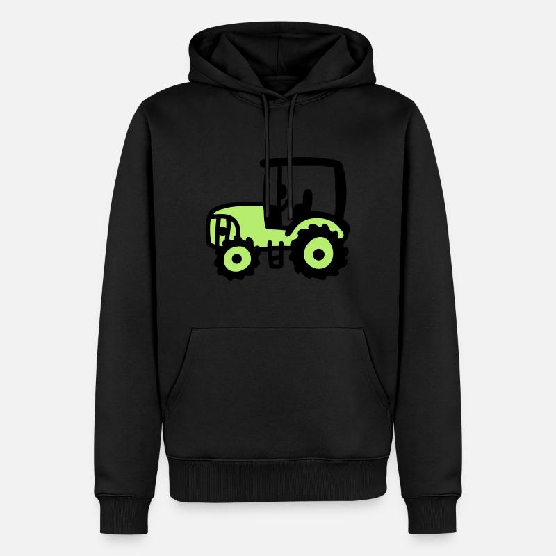 Traktor - Männer Premium Bio Hoodie - Schwarz