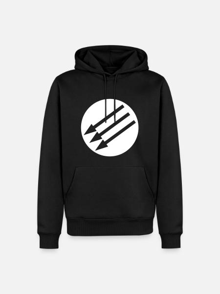 TROIS FLÈCHES | Trois flèches | Mouvement politique - Sweat à capuche Premium bio Homme - noir