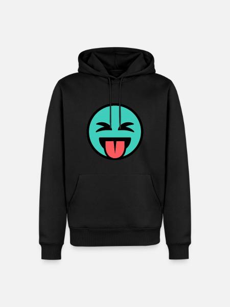 Funny Emoticon / Smile - Men’s Premium Organic Hoodie - black