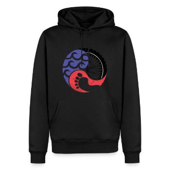 3athlon Swim Bike Run - Design Premium - Sweat à capuche Premium bio Homme - noir - Devant - Nico (187cm)