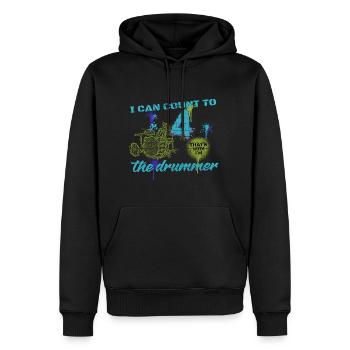 Batteur Batterie Batterie Batteur Batterie Batterie - Sweat à capuche Premium bio Homme - noir - Devant - Nico (187cm)