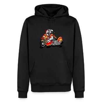 Moto, Wiltsch, Cool, Cheeky, Suisse - Sweat à capuche Premium bio Homme - noir - Devant - Nico (187cm)