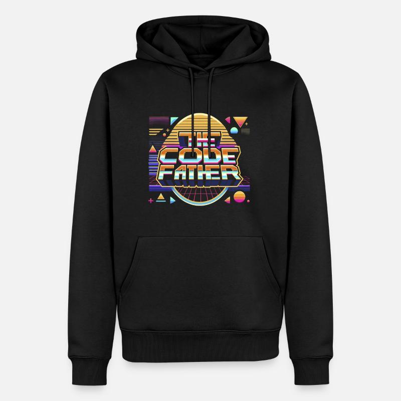 Le Père du Code 8 - Sweat à capuche Premium bio Homme - noir