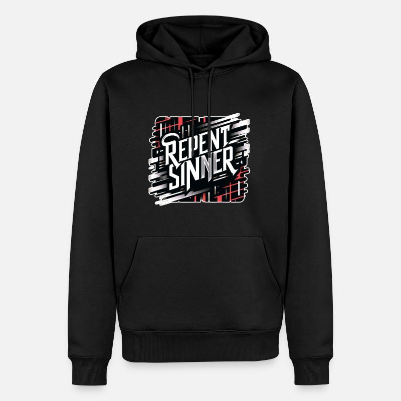 Repentez-vous, pécheur 18 - Sweat à capuche Premium bio Homme - noir