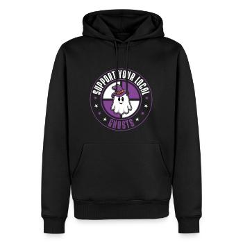 Fantômes - Sweat à capuche Premium bio Homme - noir - Devant - Nico (187cm)