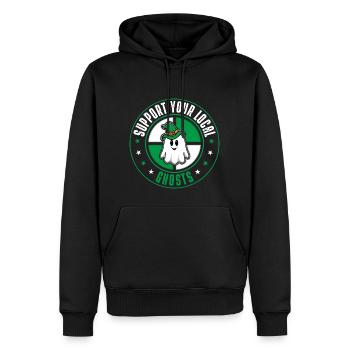 Fantômes - Sweat à capuche Premium bio Homme - noir - Devant - Nico (187cm)
