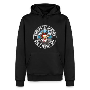Rudolph - Sweat à capuche Premium bio Homme - noir - Devant - Nico (187cm)
