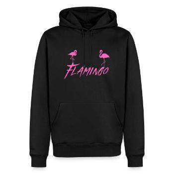 Flamant - Sweat à capuche Premium bio Homme - noir - Devant - Nico (187cm)