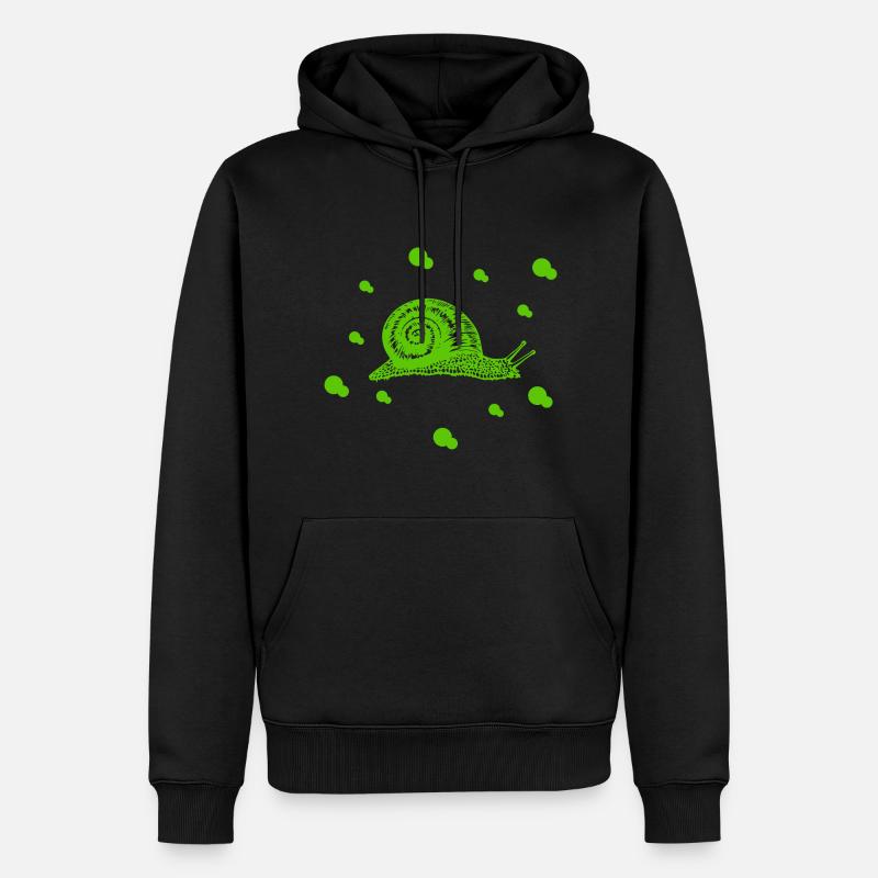 Escargot - Sweat à capuche Premium bio Homme - noir