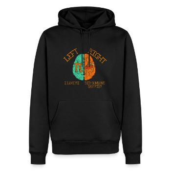 Left I Love Pi, Right Did Someone Say Pie 3 - Männer Premium Bio Hoodie - Schwarz - Vorne - Nico (187cm)