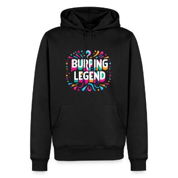 Légende du rot 12 - Sweat à capuche Premium bio Homme - noir - Devant - Nico (187cm)
