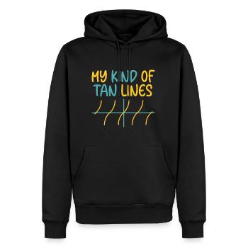 Mon genre de lignes de bronzage - Sweat à capuche Premium bio Homme - noir - Devant - Nico (187cm)