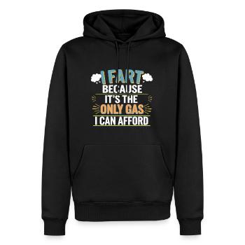 I Fart Because It's The Only Gas I Can Afford 8 - Männer Premium Bio Hoodie - Schwarz - Vorne - Nico (187cm)