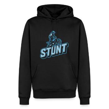 Stunt - Sweat à capuche Premium bio Homme - noir - Devant - Nico (187cm)