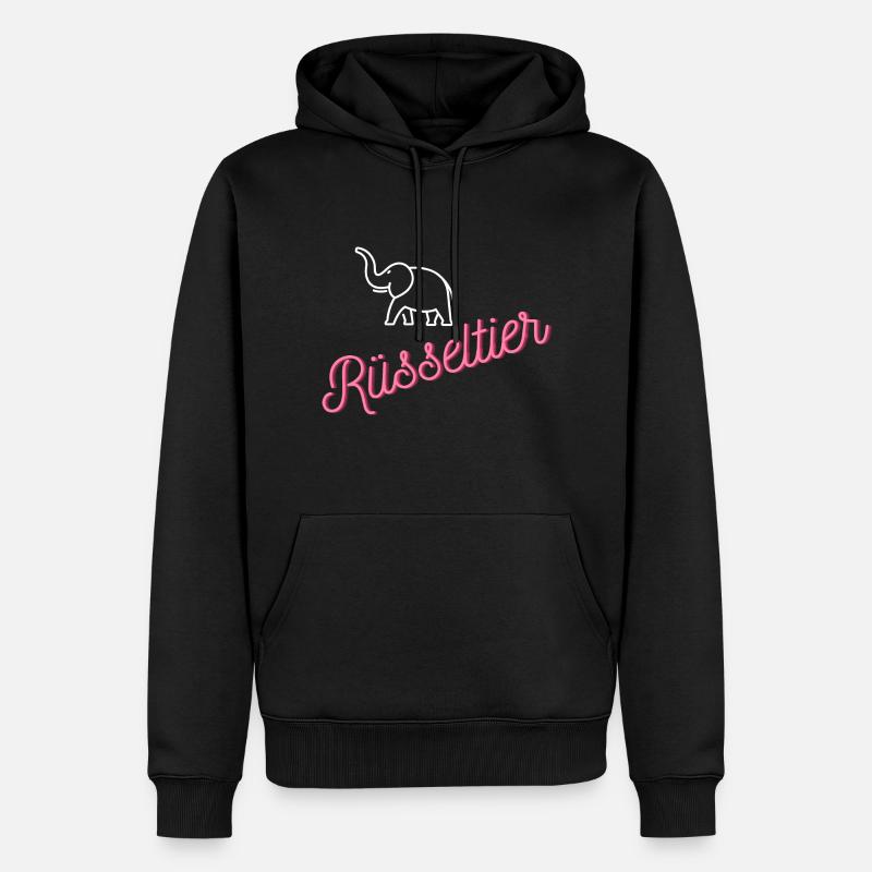Rüsseltier - Männer Premium Bio Hoodie - Schwarz