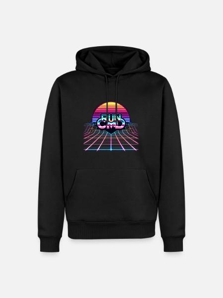 Exécuter Cmd 45 - Sweat à capuche Premium bio Homme - noir