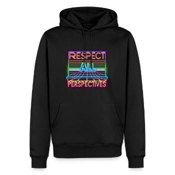 Respectez tous les points de vue - Sweat à capuche Premium bio Homme - noir - Devant - Nico (187cm)