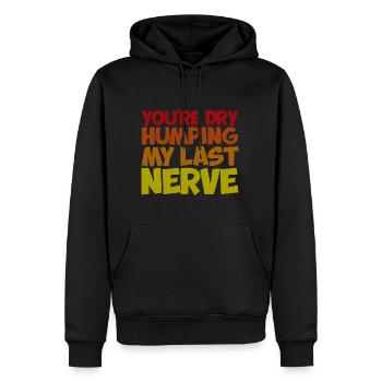 Tu es à sec en train de fredonner mon dernier nerf - Sweat à capuche Premium bio Homme - noir - Devant - Nico (187cm)