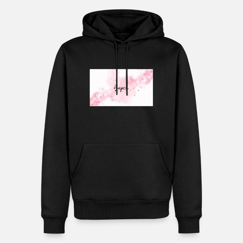 Super - Männer Premium Bio Hoodie - Schwarz